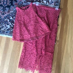 Zara Appliqué Lace 2-Piece Dress